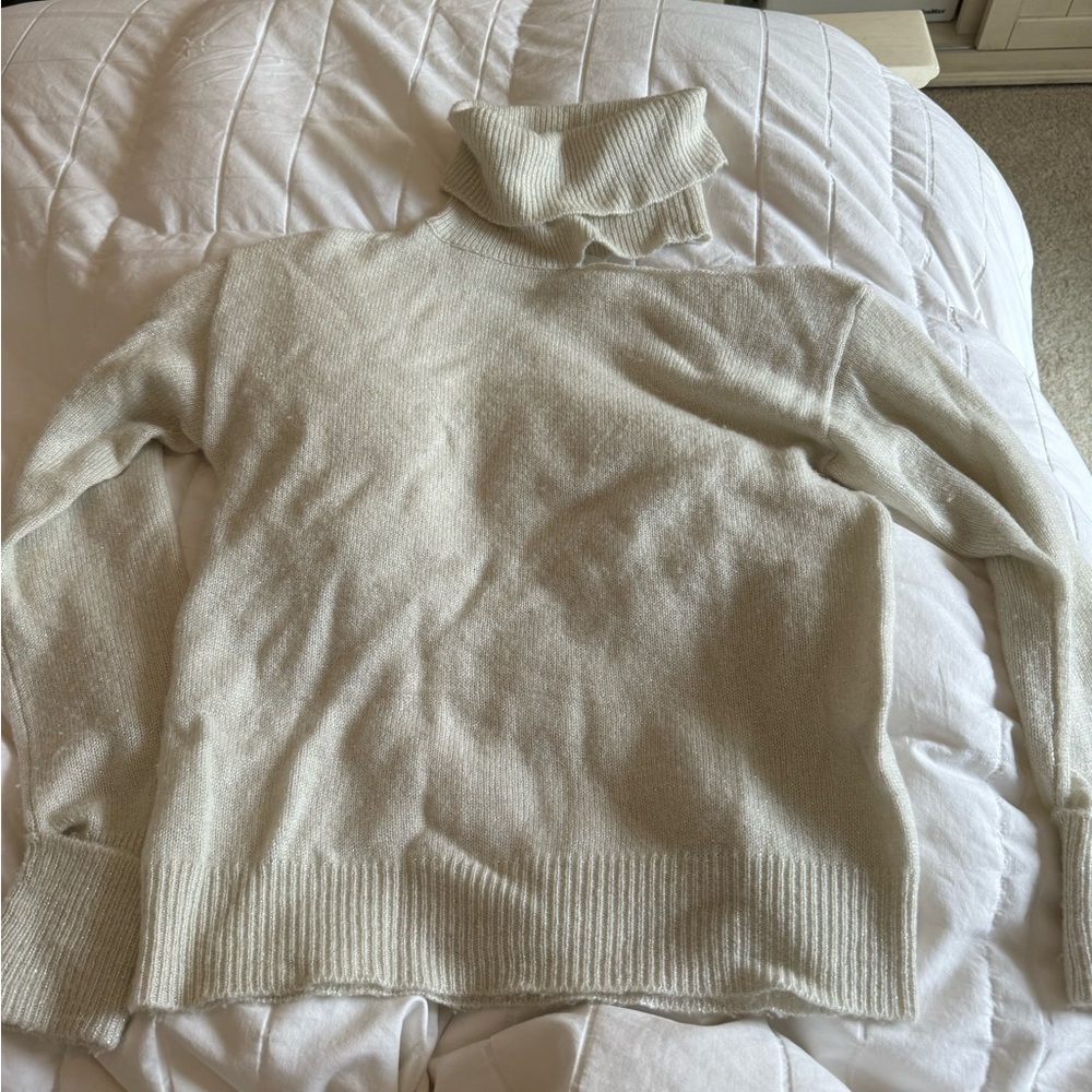 Paige silver glitter sweater size xs